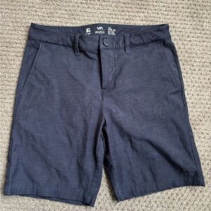 RVCA Men's Dark Blue Flat Front Shorts